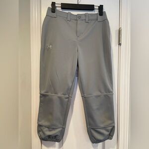 NFS Gray 3/4 Length Zip Up Baseball Pants